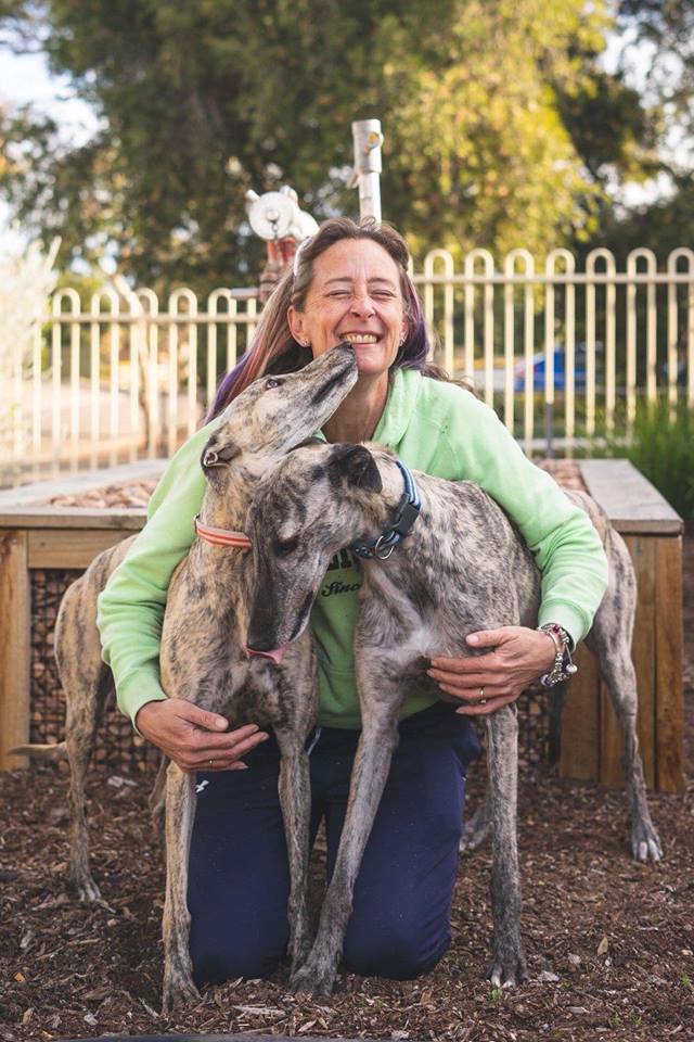 Love you mum Rebecca Schulz with Zena and Ortiz two of her greys photo by Photography by David - Love you mum - Rebecca Schulz with Zena and Ortiz, two of her greys - photo by Photography by David